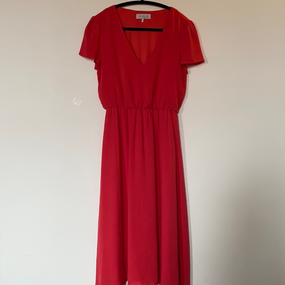 Wayf peach dress
